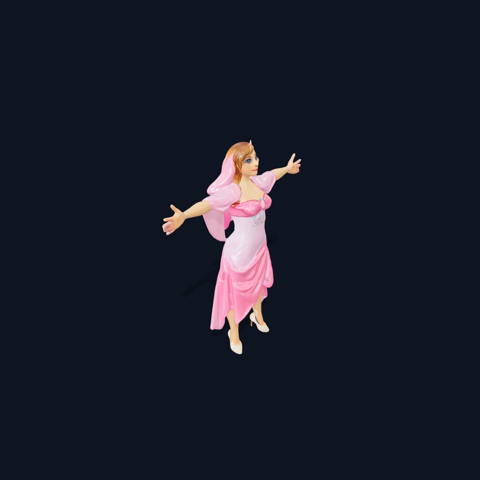 Elegant Pink Dress Character model pack